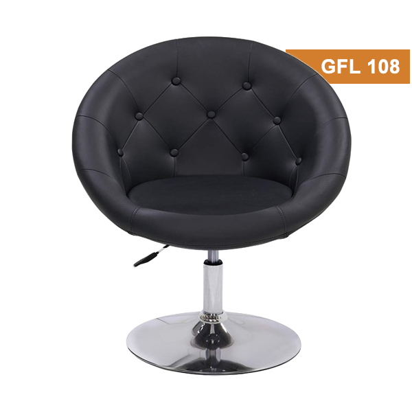Black Button Lounge Chair